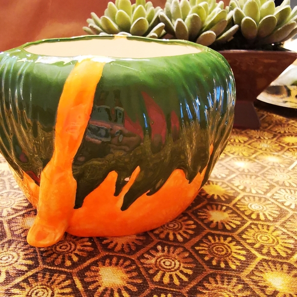 Vintage Ceramic Pumpkin Man Planter - Picture 11 of 16